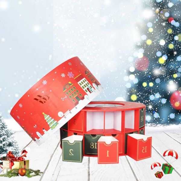 Lattice Custom Gift Packaging Christmas Sweet Cylinder Gift Box