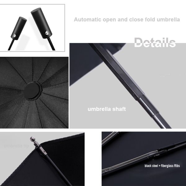 Customized 12K 23inch Adults Fold Umbrella with Customized Car Design and UV Coating