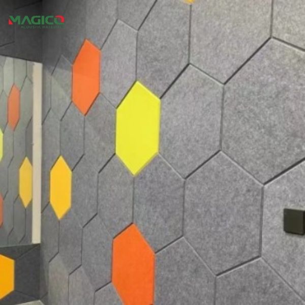 Colored Polyester Fiber Acoustic Panel Decorative Sound Absorbing Wall Tile