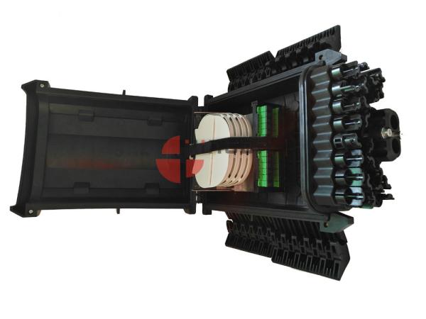 GPON FDB Inline 96 Cores PP Black 24 Ports SC Optical Fiber Splitter Access Terminal Closure