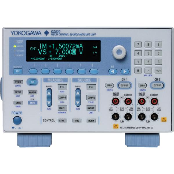 YOKOGAWA GS820 Multi Channel Source Measure Unit with Four-quadrant Operation and Isolated 2-channel 1 pA Resolution