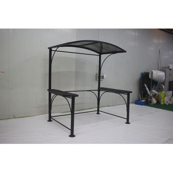 Aluminium and Iron Barbecue Gazebo 2.18*1.43*2.13-2.29M for Garden Canopy Grill House