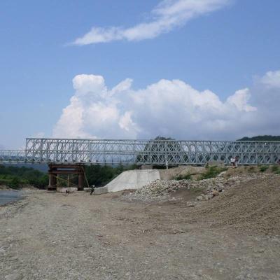Q235 Prefabricated Steel Bridge  Steel Girder Bailey Bridge 7.35m 4.2m Width