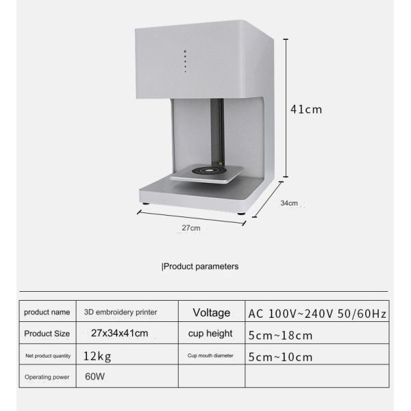 Supply Wifi Support Selfie Photo Latte Art Coffee Printer Machine for Cake Printing