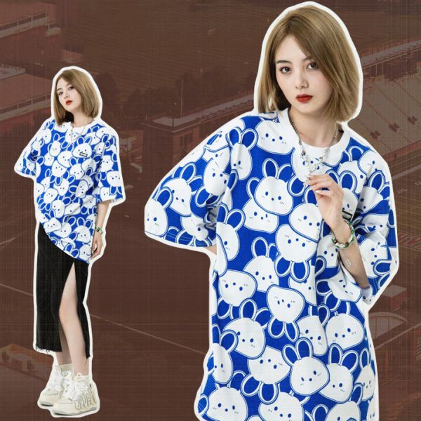 Vêtements de rue unisexe sur mesure 100% coton graphique sur écran imprimé T-shirt