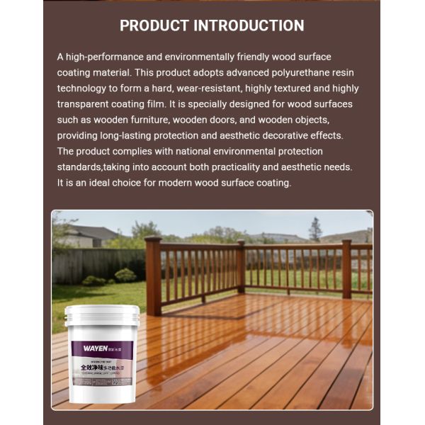 W-400 Two-component PU Polyurethane Wood Paint Low VOC Fast Curing High-performance Eco-friendly Wood Surface Decorative Coating