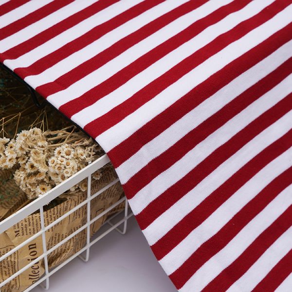 Multi Color Striped Material Fabric 175gsm Polo Shirt Cotton Yarn Dyed Cloth