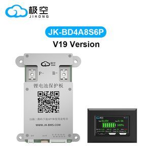 Jikong BMS 4s 5s 6s 7s 8s LiFePO4 BMS Bd4a8s6p 12V 24V with 0.4A Active BMS 60A LiFePO4 Li-ion Lto Battery Smart BMS