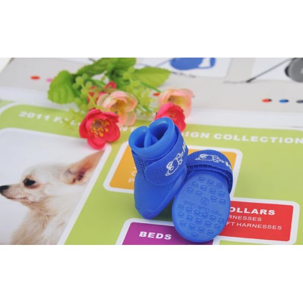 Colorful puppy shoes for dogs Rubber Water Protective Pet Shoes Booties Waterproof Rain