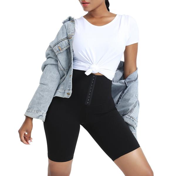 Logotipo personalizado de alta compressão 2 em 1 Shorts de forma média-alta para treinamento feminino