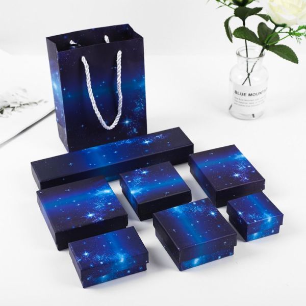 Ring Earrings Gift Boxes Jewellery Display Box With Hot Stamping Cute Design