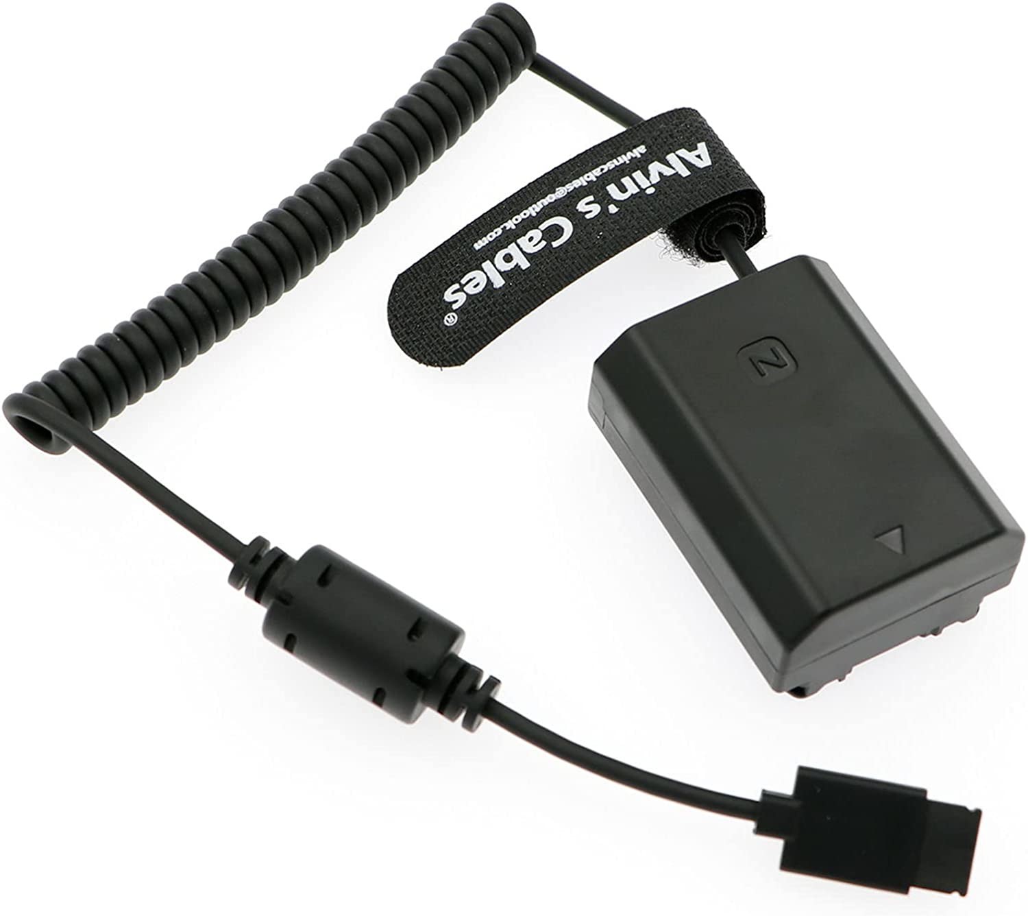 Alvin's Cables NP-FZ100 Dummy Battery To Ronin S Gimbal Power Coiled Cable For Sony Alpha A9II A9 A7RIV A7RIII A7III A7S