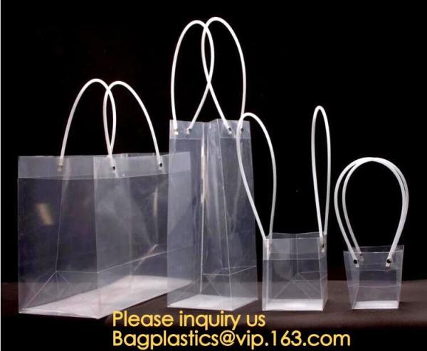frosted gusset clear HDPE Plastic die cut soft loop handle shopping candy christmas gift bags,bag with customized logo