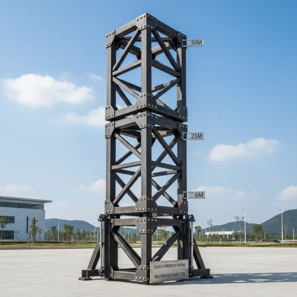 Weather Resistant Steel Structure Truss with Class A Fireproof Rating and Customizable Height 6-50m