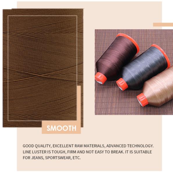 Outdoor Upholstery Heavy Duty 275g/cone Bonded Nylon Thread 207 Size Filament Yarn Type