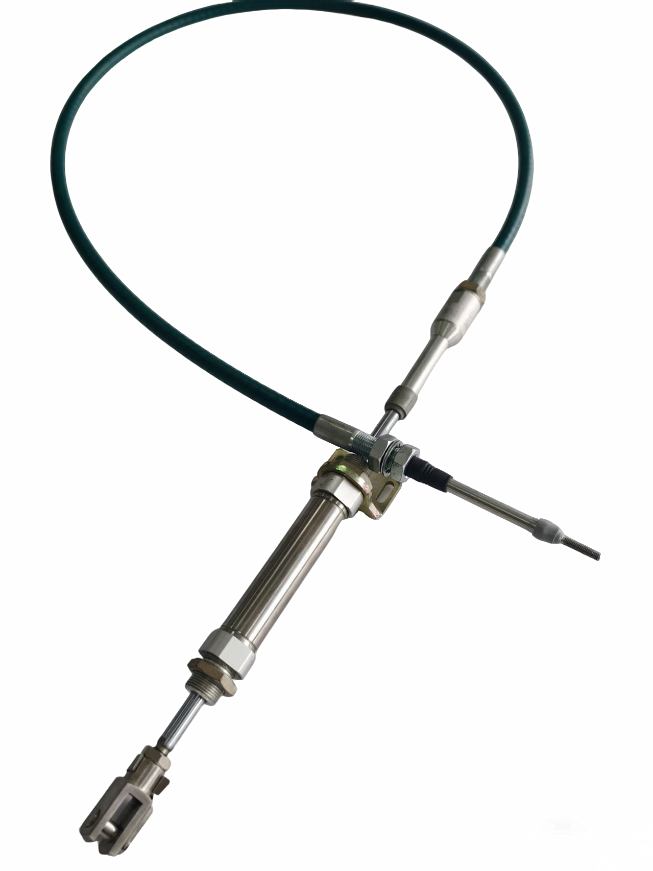 Heavy-Duty Push-Pull Stainless Steel Control Cable Assembly With Cylinder