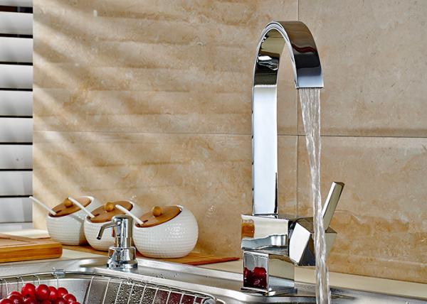 Waterfall Long Neck Wash Kitchen Faucet ROVATE Single Level High Strength