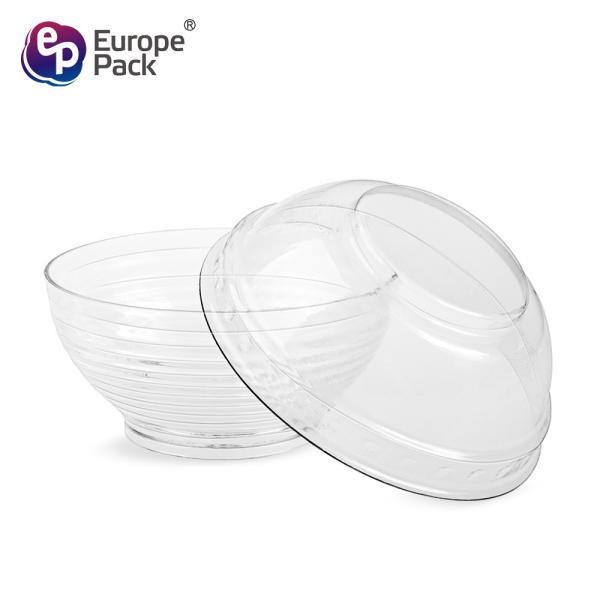 Eco-friendly food grade 90ml disposable plastic sugar bowl with lid