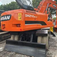 Excavadora original usada Doosan Dh210w-9 de rodas 21 toneladas em Xangai