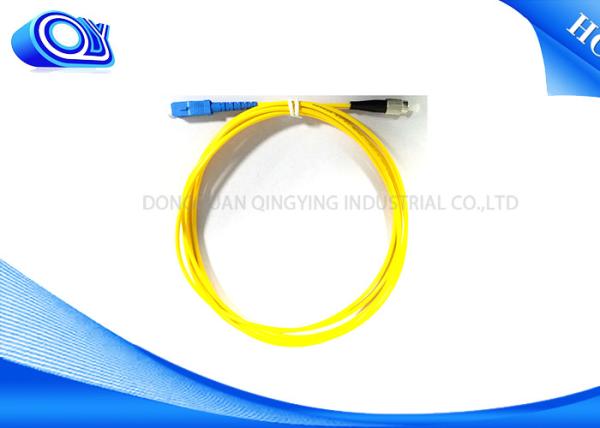 3 meters Single mode Fiber Optic Patch Cord SC To FC, 9/125