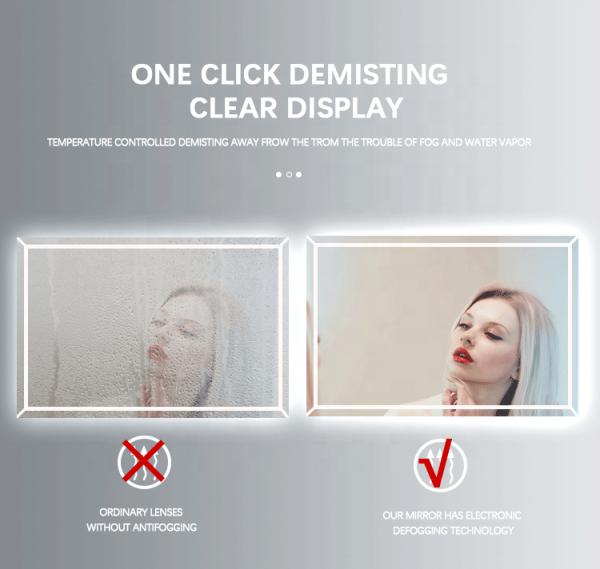 Anti Fog Hotel Mirrors Rectangle Bathroom Vanity Mirror Shatterproof