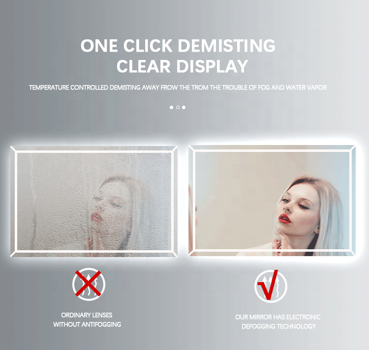 Anti Fog Hotel Mirrors Rectangle Bathroom Vanity Mirror Shatterproof