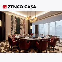 Mobiliário de hotel e restaurante de luxo leve Inclui mesa elétrica e cadeiras de couro