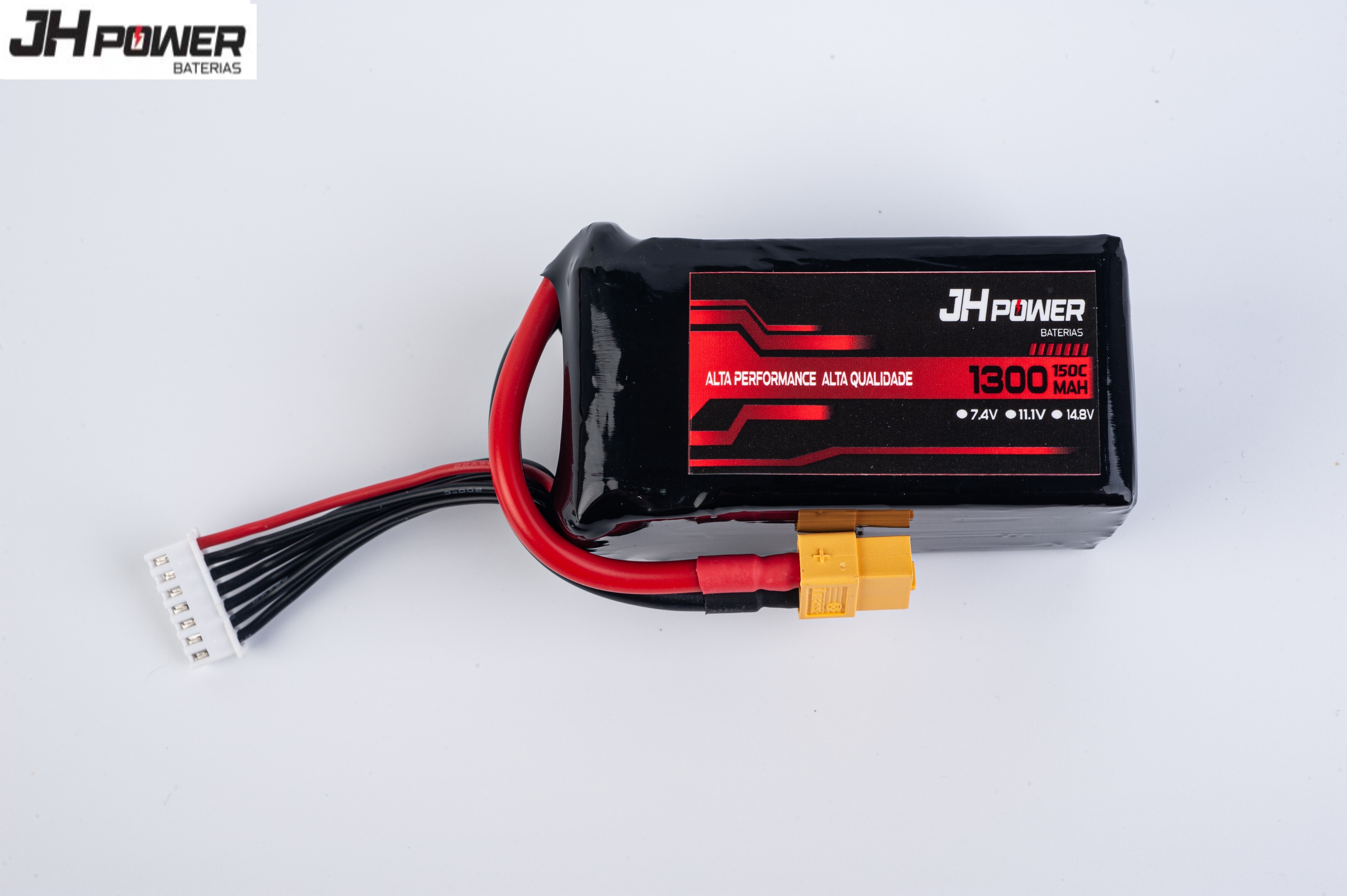 1300mAh 6S 22.2V 150C Li-ion Battery Pack for FPV Drones, RC Cars, Model Boats