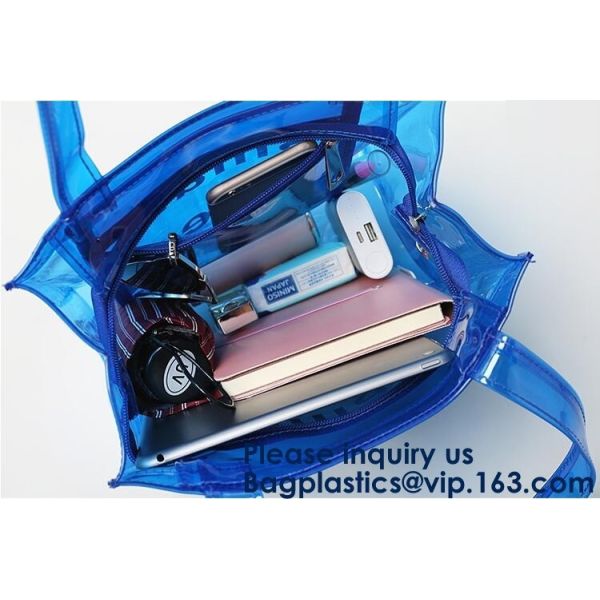 Hologram Tote Bag Laser PVC Shoulder Bag For Women-Lightweight,Laser Summer Beach Handbag