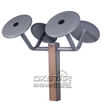 Park Wood outdoor Exercise Equipment Tai Chi Spinner  For Arm Training