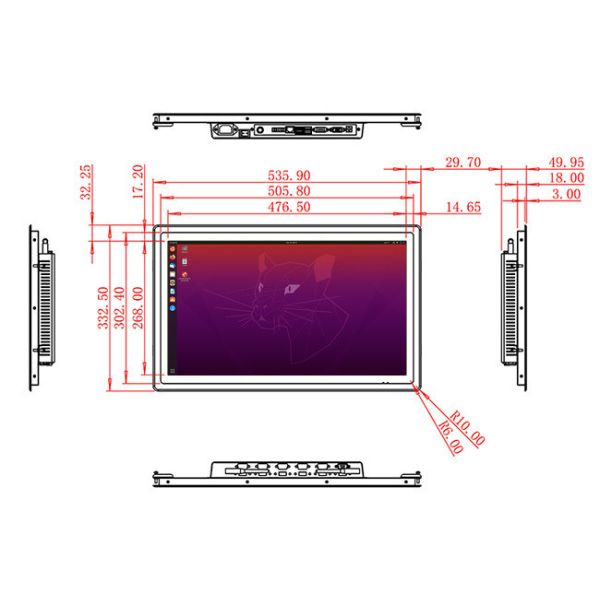 21.5-Inch Large-Format Linux Monitor for Smart City Applications and Digital Signage