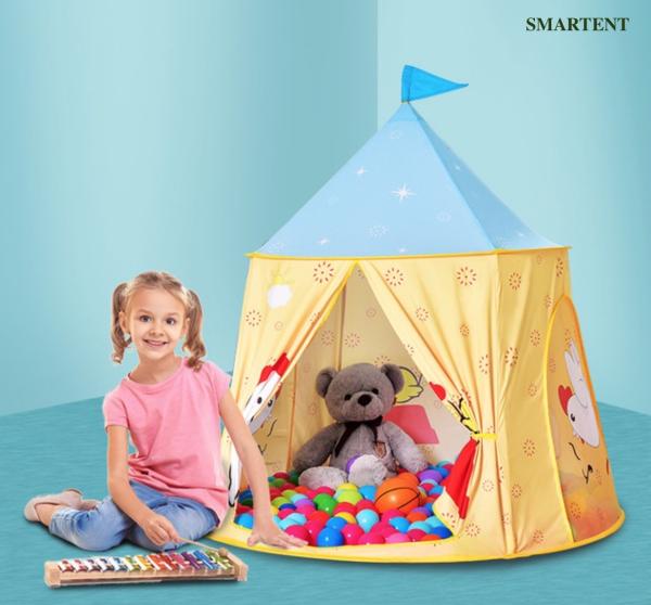 Small Polyester Tepee Pop Up Outdoor Camping Tents Kids Playing House H120XD116cm