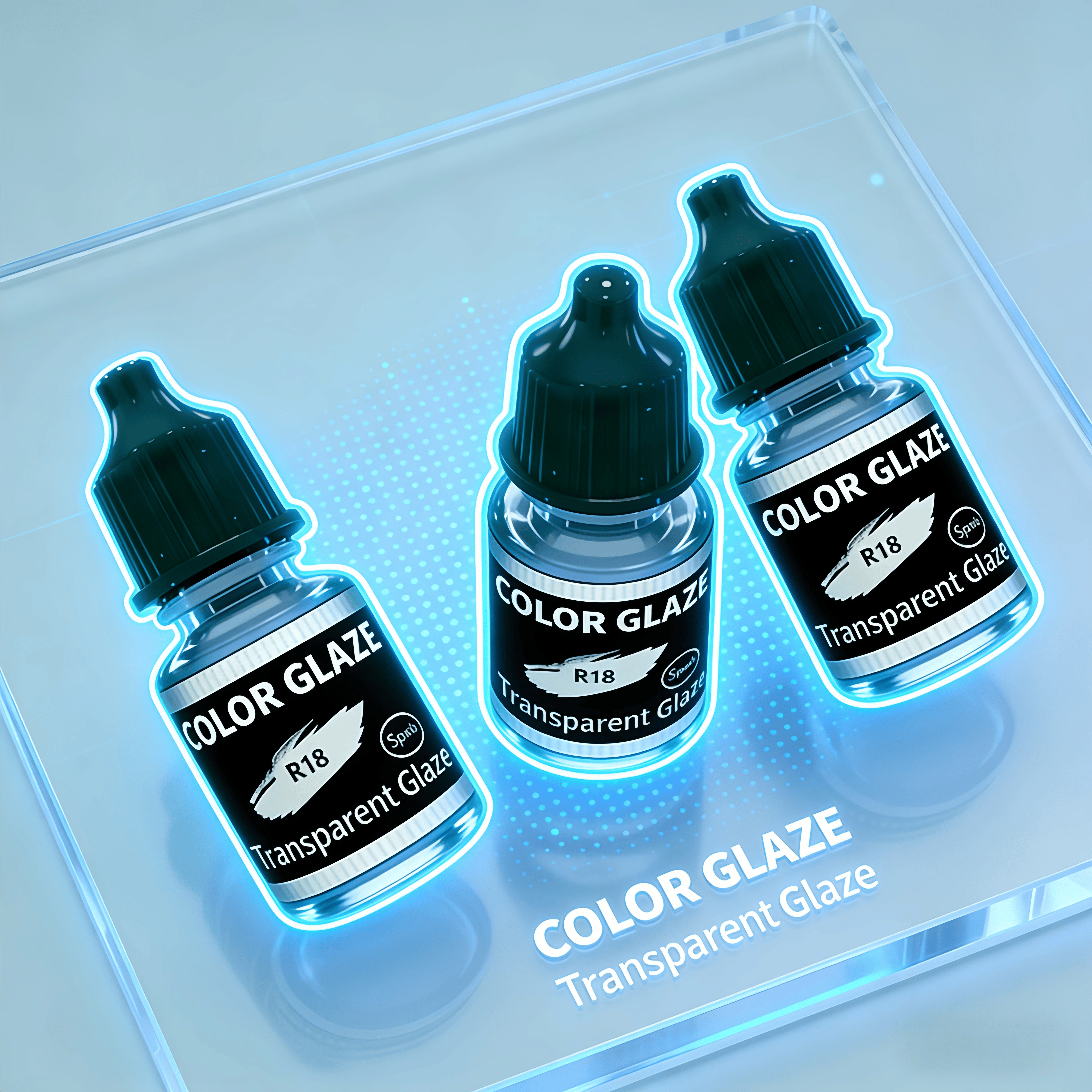 Clear Transparent Glaze Providing Coverage Approximately 100 Ml Per 1 Square Foot and Fast Drying Time 30 Seconds Ensuring Durable Finish