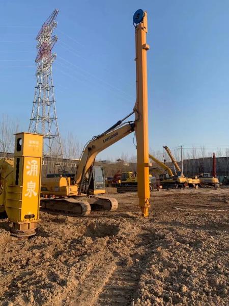 Excavadora multifuncional SK350 Braço Telescópico Dois estágios BS700/Q690D Projeto de Escavação de Tubulação Subterrânea 35T