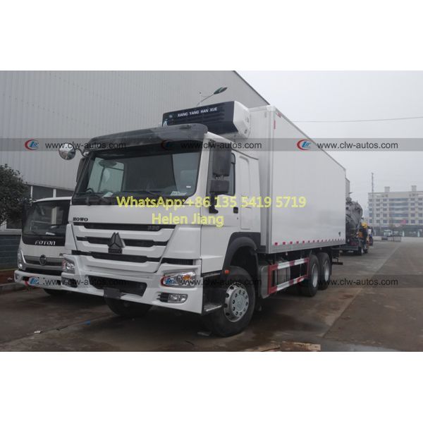 Тележка коробки HOWO 4x2 6 Refrigerated Уилером с термо- королем Замораживателем