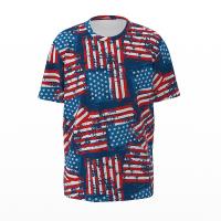 T-shirts de base 280gsm de cou de la plaine O de polyester d'hommes promotionnels