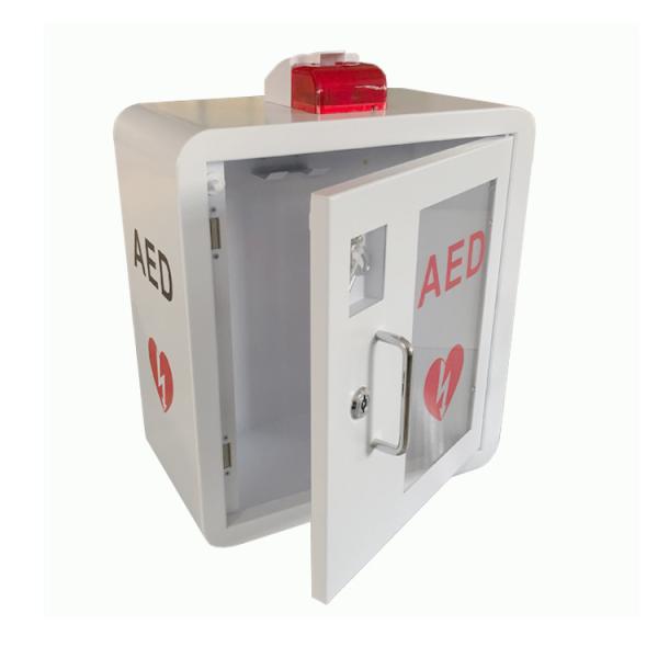 O metal branco interno universal alarmou o armário de parede do desfibrilador do AED