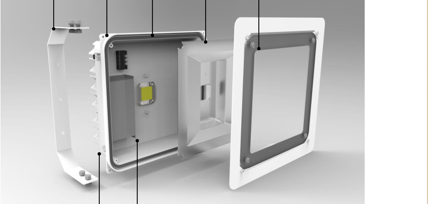 White Waterproof 100 W COB Led Street Light Fixtures High Lumen For Gas Station