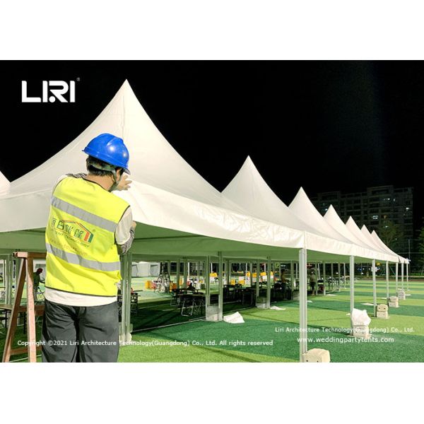 Easy To Install Pagoda Tent Aluminum Structure White PVC For Anti - Epidemic