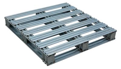 Galvanized Finished Steel Pallet, Uniform Floor Static Capacity 8000 Lb, Uniform Fork Dynamic Capacity 4000 Lb