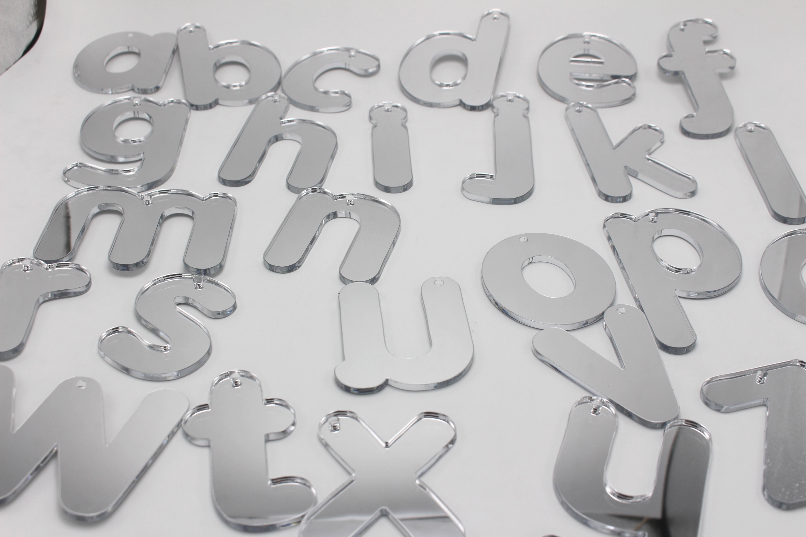 Acrylic Mirror Alphabet Letters Set DIY Wall Decor Shatterproof Letter Mirror Tiles