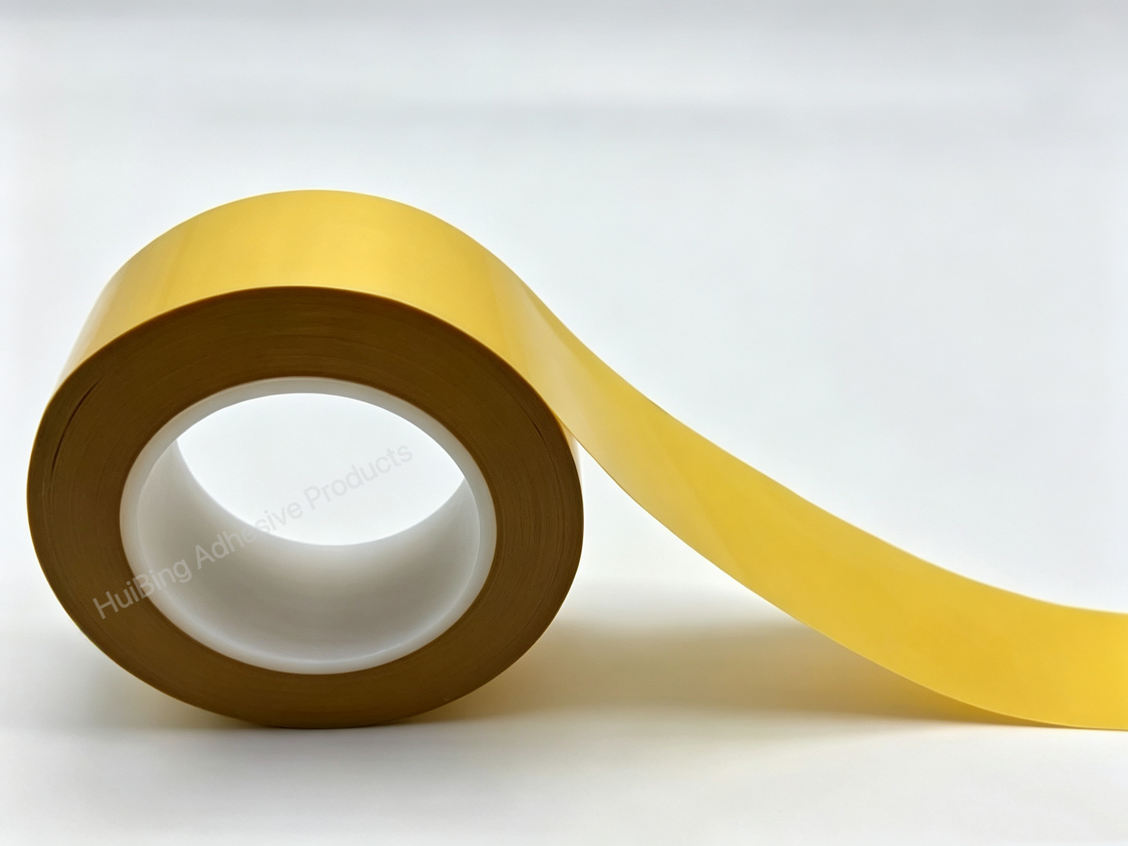 Yellow 100μm Thickness Double Sided PET Tape with Acrylic Adhesive for Electronics and Plastic Bonding