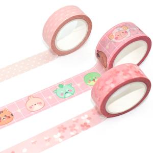 L'adhésif acrylique Tearable Kawaii imperméable a coloré la bande de masquage de Washi