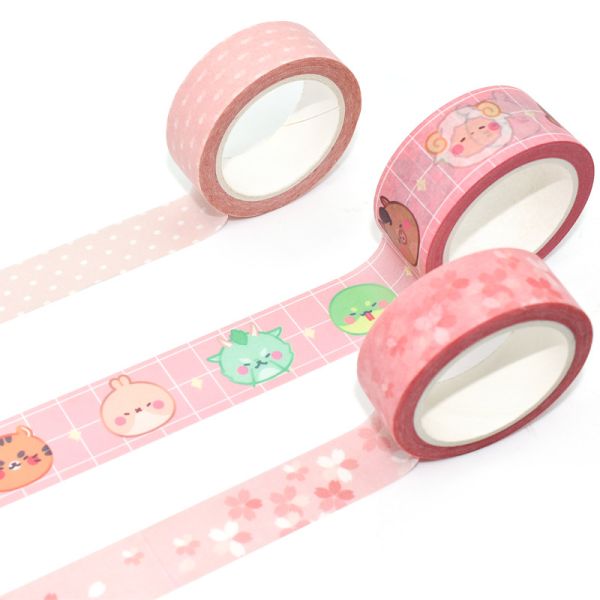 Tearable акриловый прилипатель водоустойчивое Kawaii покрасил маскируя ленту Washi