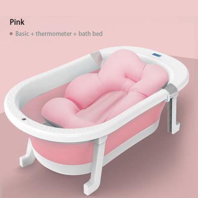 79*21cm Open Size  Collapsible Baby Bathtub Thermometer Included