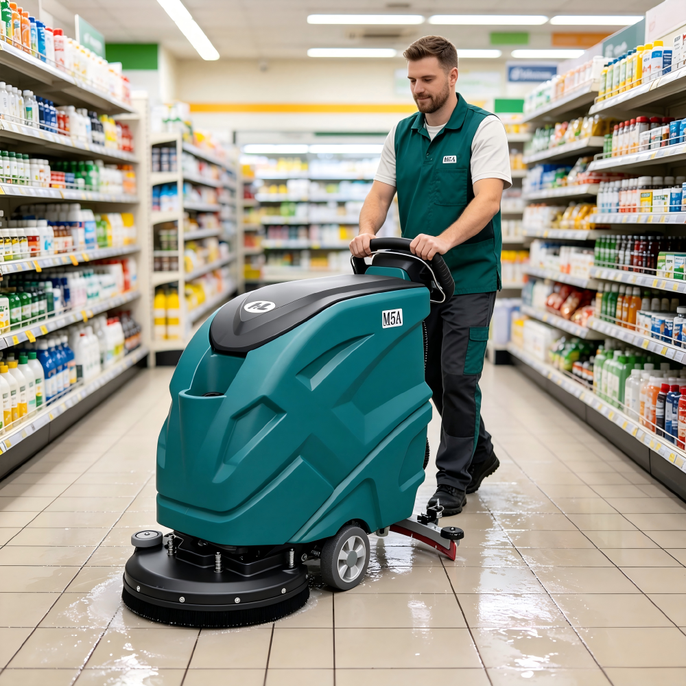 CE Certified Walk‑Behind Floor Scrubber Dryer Industrial Hard Floor Cleaning Machine for Distributor Wholesale
