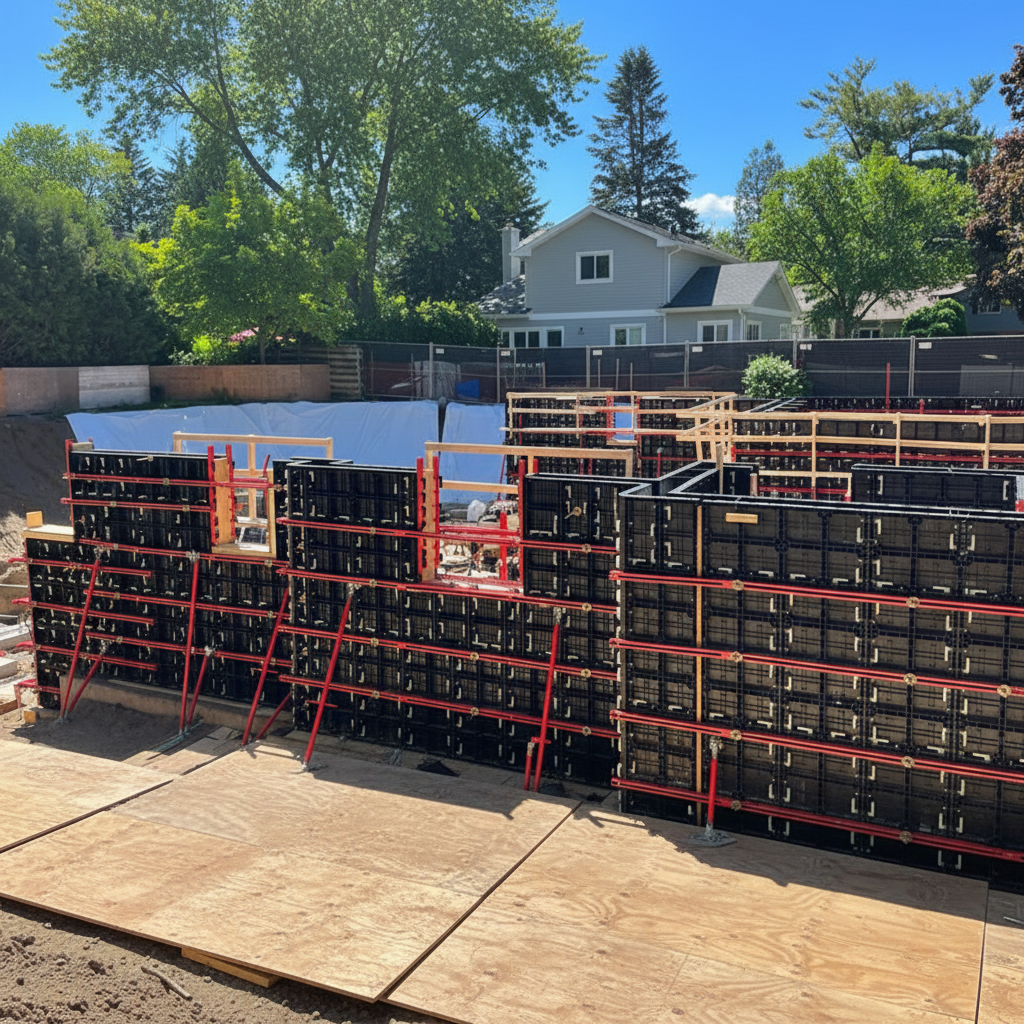 18mm 1200x2400mm Concrete Formwork Panel Customized Plastic Reusable Formwork For Concrete