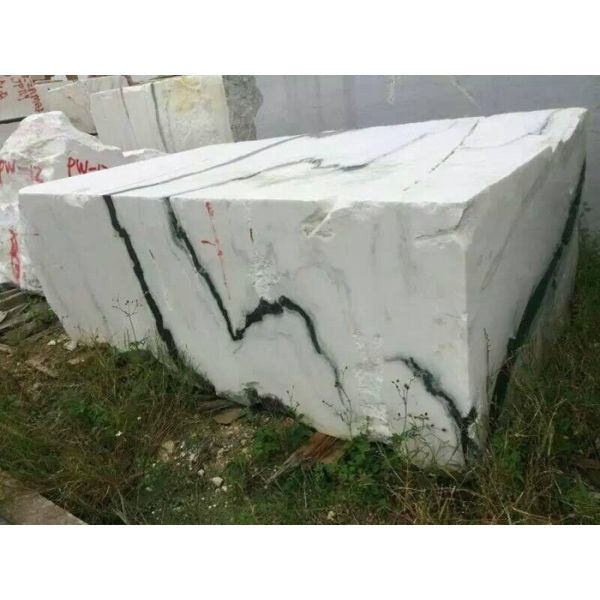 Luxury Italian Marble Slabs , Panda White Marble Slab With Gray Lines