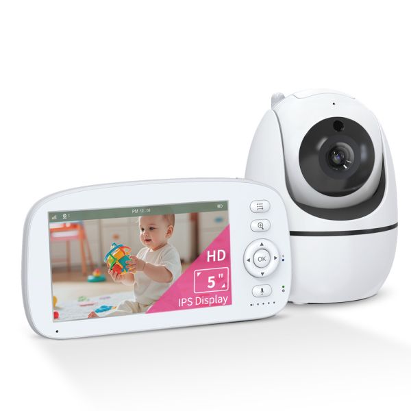 HD Baby Monitor with Temperature Monitoring Eco Mode and Customizable Color for Infant Safety