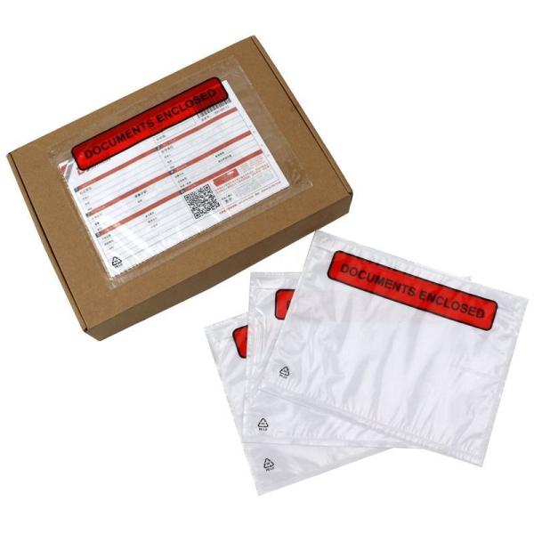 Waterproof Packing List Envelope Customized Invoice Enclosed Pouches Clear